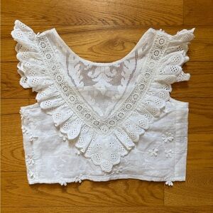 Altar'd State White Lace Blouse